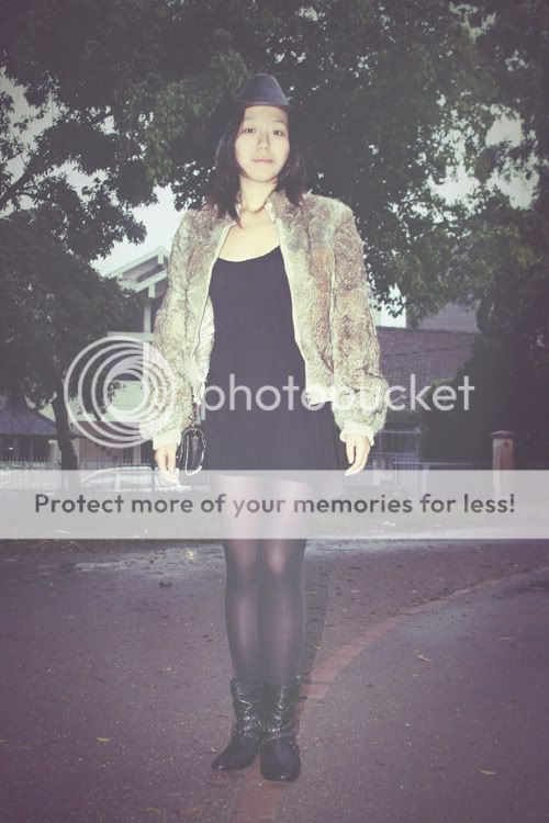 vintage jacket,t-shirt dress