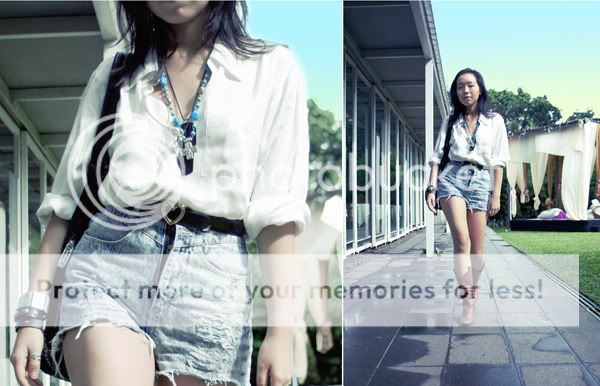 vintage high-waist ripped shorts,cowboy boots,men's shirt,vintage accessories