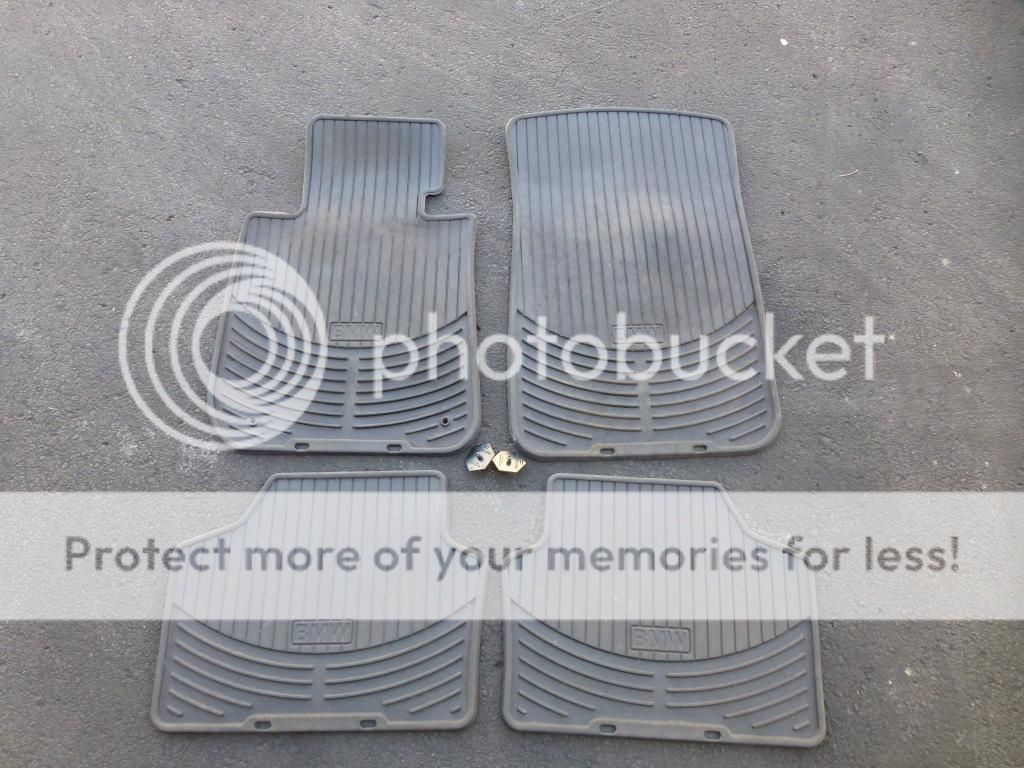 FS E90 OEM BMW All Weather Black Rubbber Floor Mats