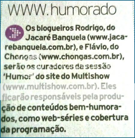 Imagem: Olha a gente no Multishow!!