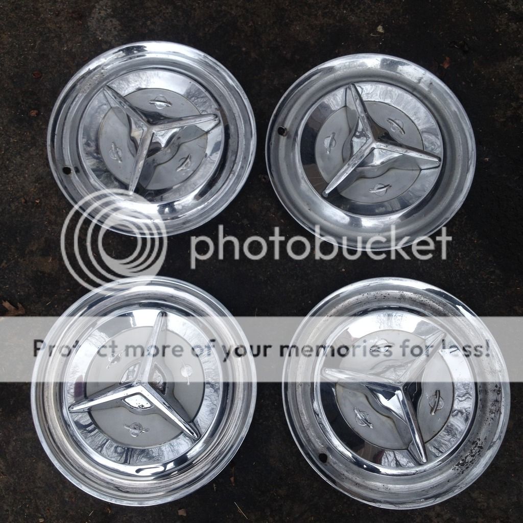 Vintage Chrome 1956 Oldsmobile Style Spinner Hubcaps 15" The H.A.M.B.